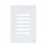 Placa p/ 6 Interruptores 4x2 - Novara Glass Branco